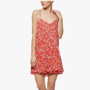 Sanctuary Red and White Floral pleated dress - small